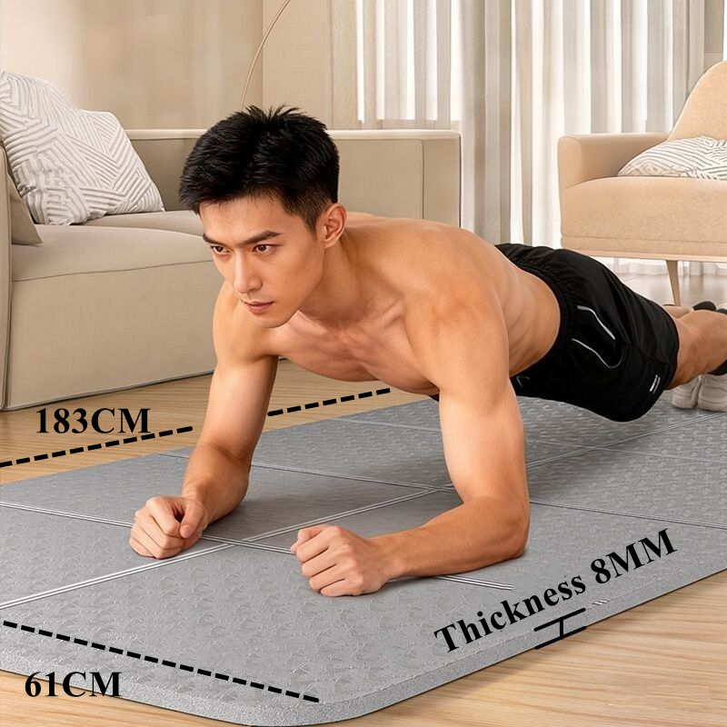 Pilates Yoga For Beginners - Tapis pliant 183x61x0.8cm tapis d'exercice écologique