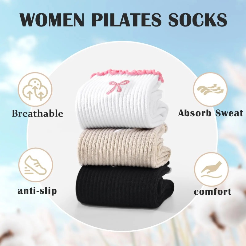Pilates Is Yoga - Chaussettes de yoga professionnelles, chaussettes antidérapantes