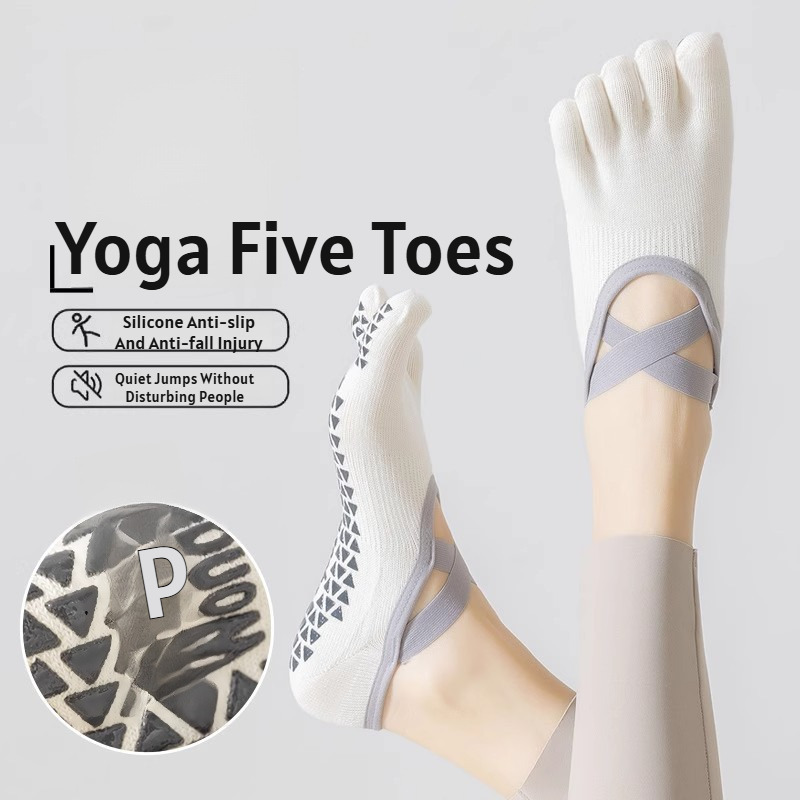 Pilates Is Yoga - Chaussettes de yoga fines à cinq
