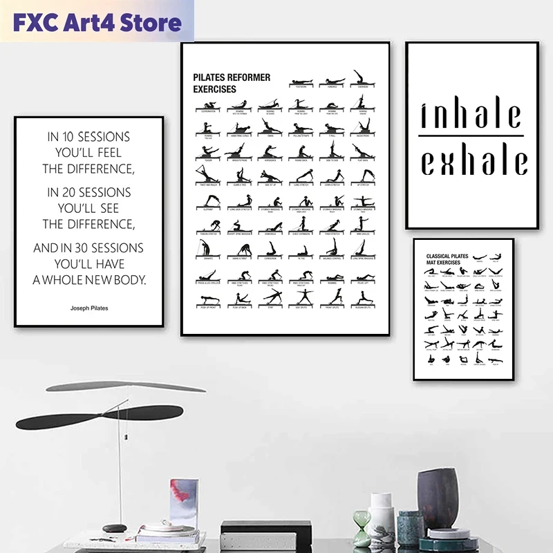 Pilates Is Yoga - Affiche de tableau d'entraînement Pilates sans