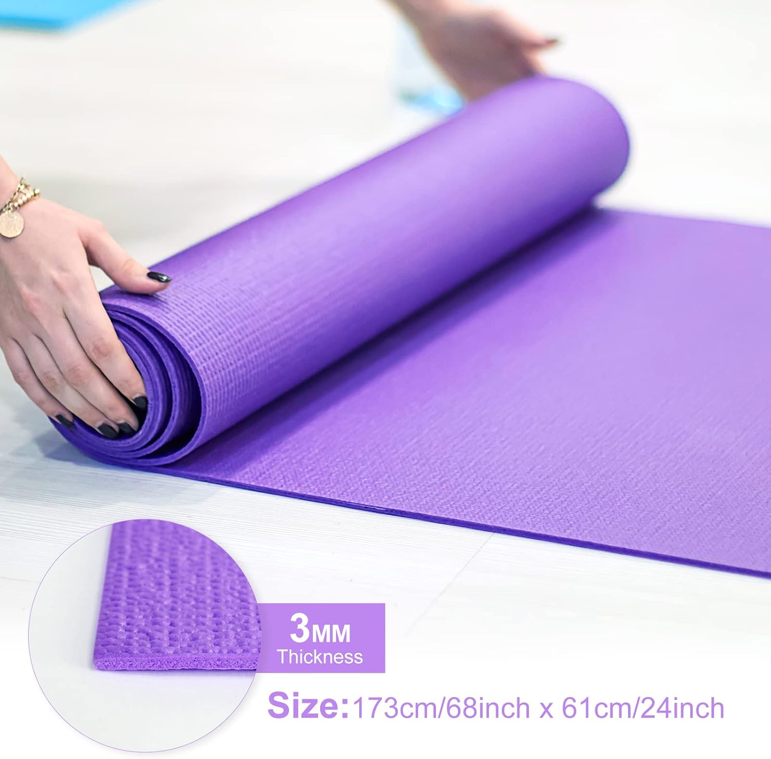 Tapis de yoga fins de 3 mm, ta - Pilates Yoga Class avis et prix